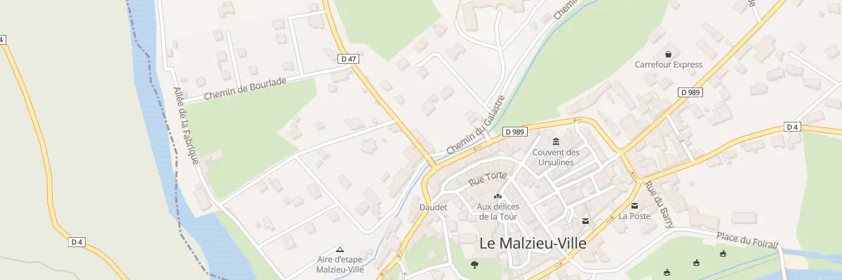 Plan du 16 Av Guy de Chauliac au Malzieu-Ville