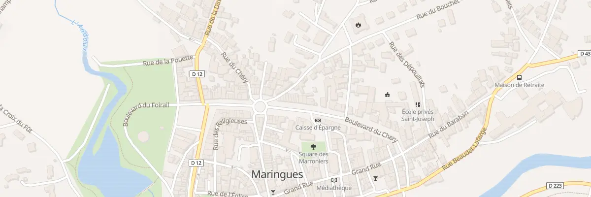 Plan du 43 Bd du Chéry à Maringues