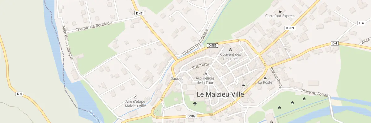 Plan du 28 Rue du Galastre au Malzieu-Ville