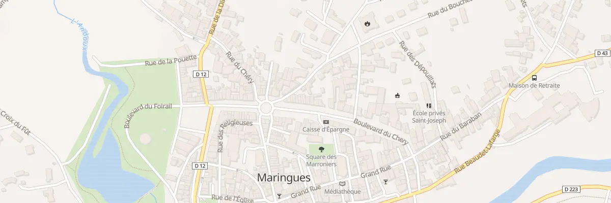 Plan du 45 Bd du Chéry à Maringues