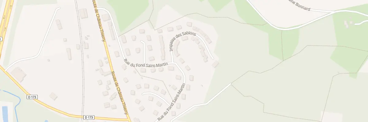 Plan du 14 Rue du Fond Saint-martin à Bernoy-le-Château
