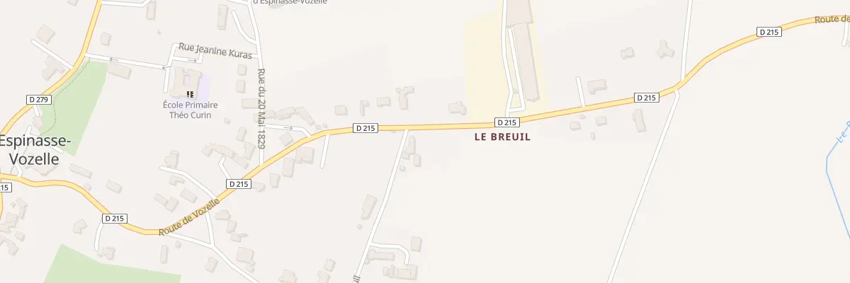 Plan du 30 Rte de Vozelle à Espinasse-Vozelle