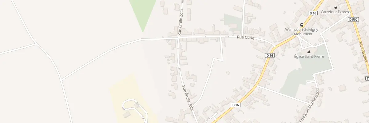 Plan du 16 Rue Emile Zola à Walincourt-Selvigny