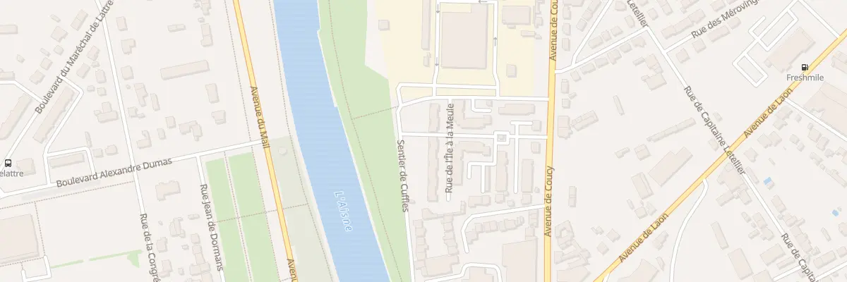Plan du 8 Rue de l’Île à la Meule à Soissons