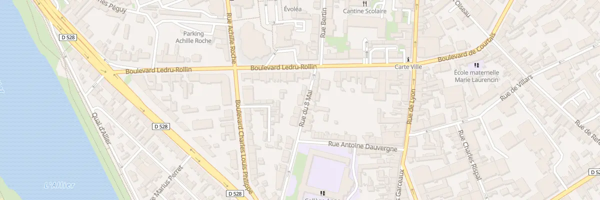 Plan du 7 Rue du 8 Mai à Moulins