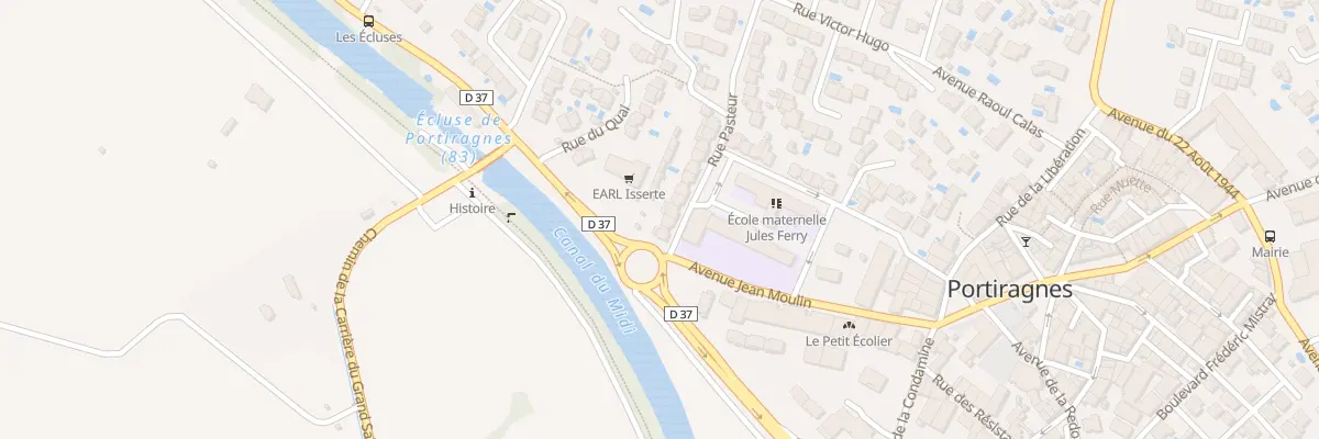 Plan du 3 Rue Pasteur à Portiragnes