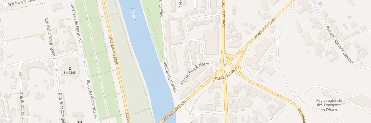 Plan du 3 Rue des Bateliers à Soissons