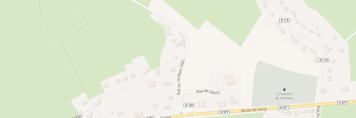 Plan du 13 Rue du 19 Mars 1962 à Prémery