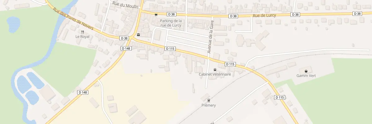 Plan du 34 Rue de la Gare à Prémery