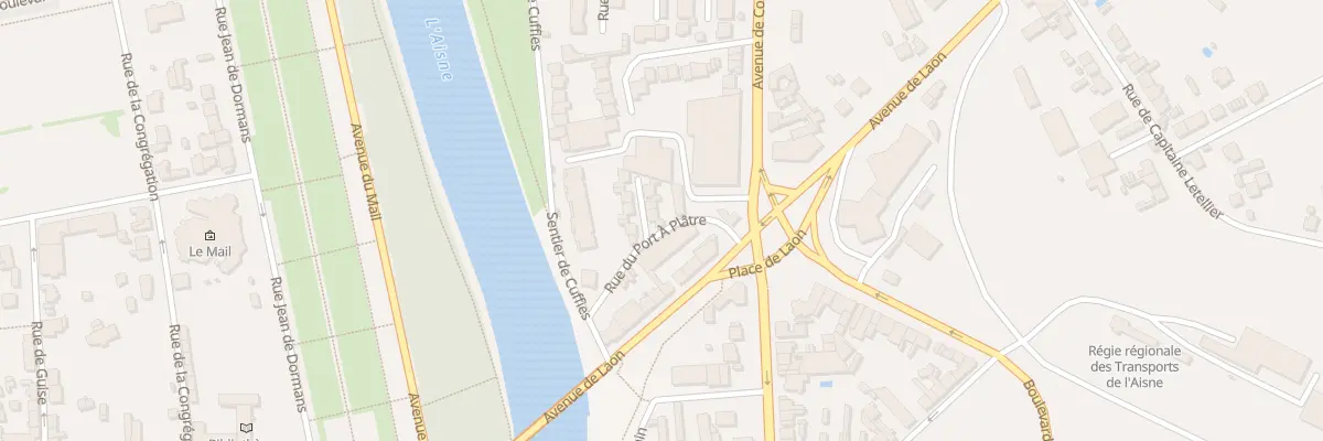 Plan du 2 Rue des Bateliers à Soissons
