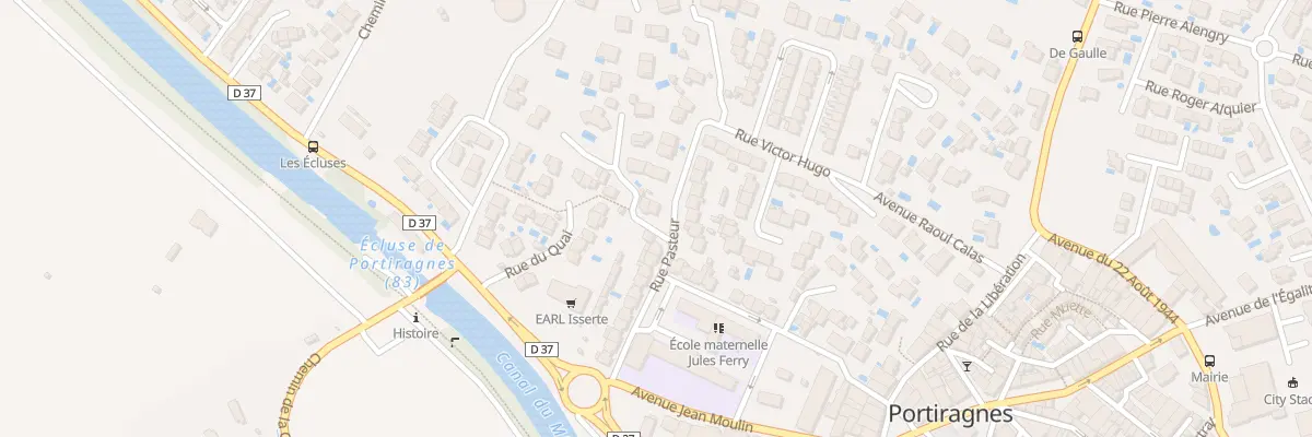 Plan du 23 Rue Pasteur à Portiragnes