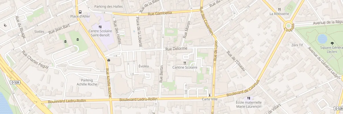 Plan du 13 Rue Delorme à Moulins