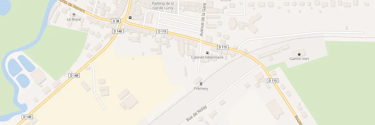 Plan du 38 Rue de la Gare à Prémery