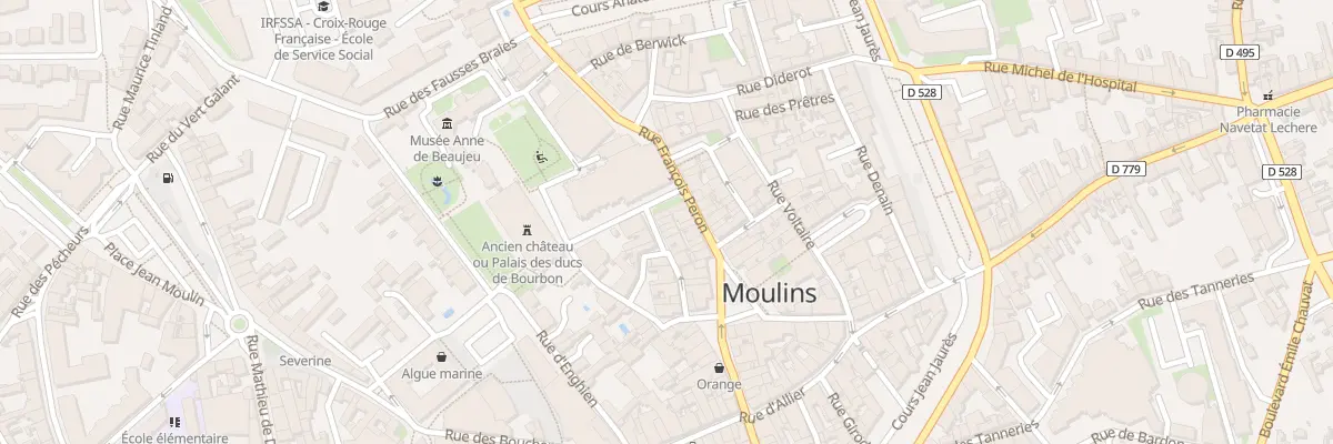 Plan du 8 Rue Grenier à Moulins