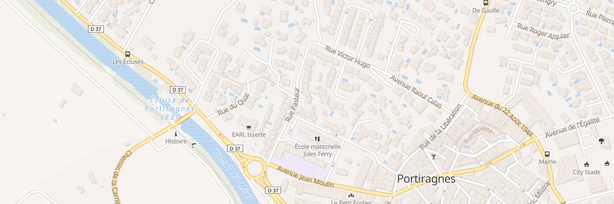 Plan du 2 Rue Pasteur à Portiragnes