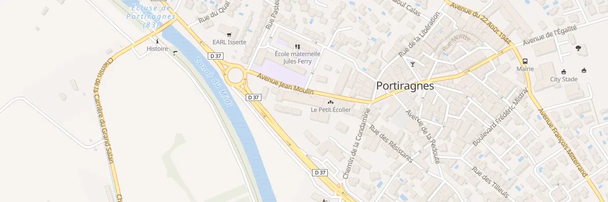 Plan du 6B Av Jean Moulin à Portiragnes