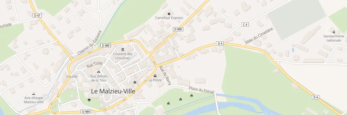 Plan du 5157 Av Jacques de Féligonde au Malzieu-Ville