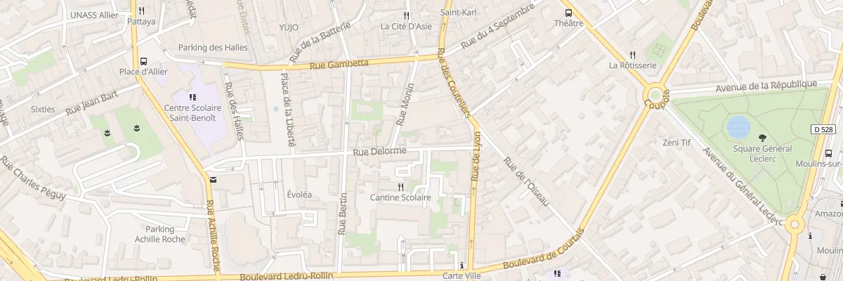 Plan du 28 Rue Delorme à Moulins