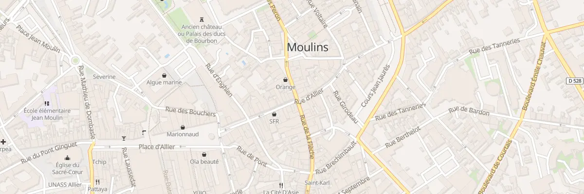 Plan du 1 Rue de l’Horloge à Moulins