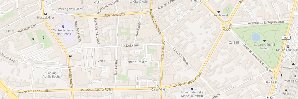 Plan du 25 Rue Delorme à Moulins