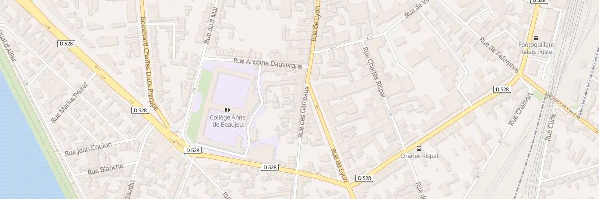 Plan du 7 Rue des Garceaux à Moulins