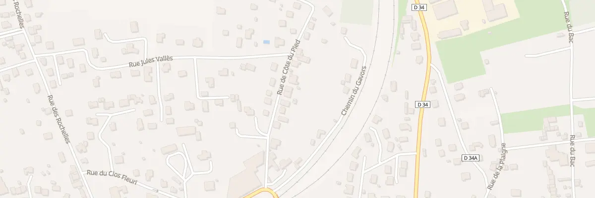 Plan du 14 Rue de la Côte du Pied à Brassac-les-Mines
