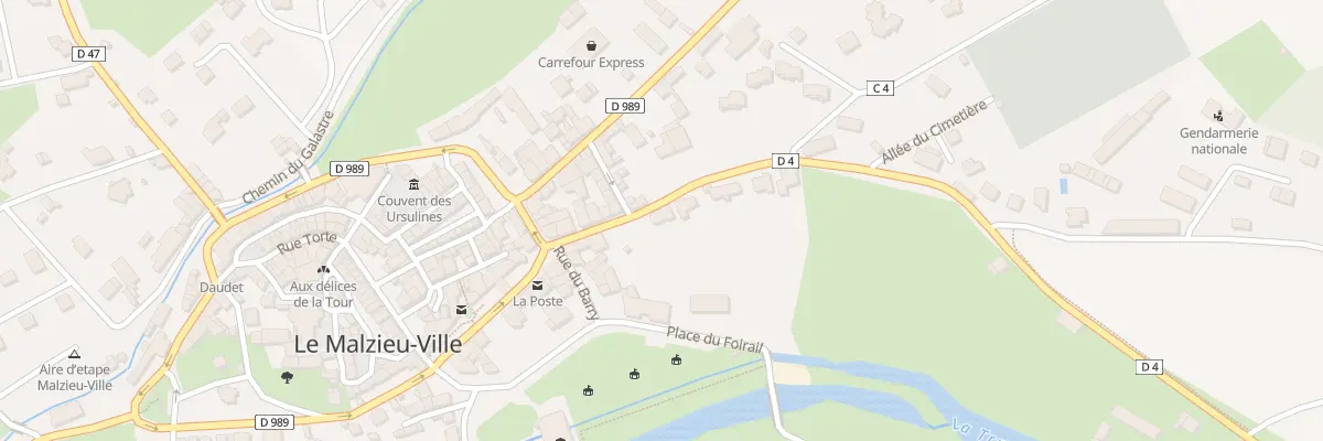 Plan du 5284 Av Jacques de Féligonde au Malzieu-Ville