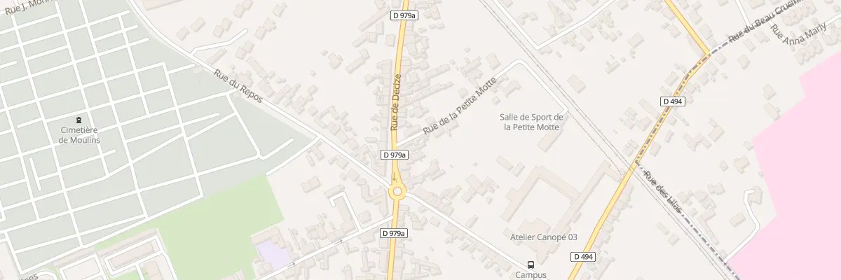 Plan du 5 Rue de la Petite Motte à Moulins