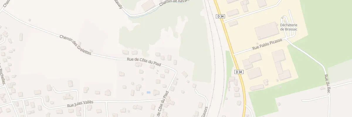 Plan du 30 Rue de la Côte du Pied à Brassac-les-Mines