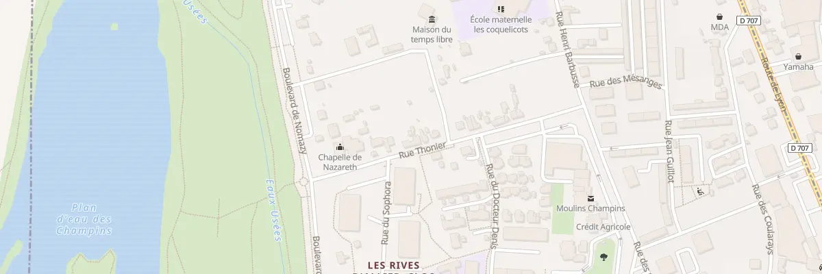 Plan du 18 Rue Thonier à Moulins