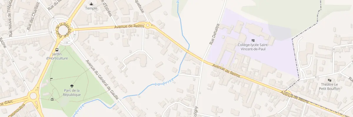 Plan du 20B Av de Reims à Soissons