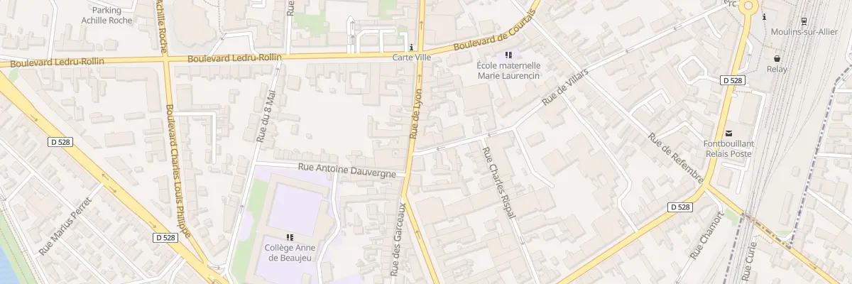 Plan du 4 Rue de Villars à Moulins
