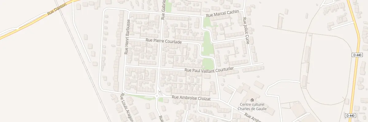 Plan du 20 Rue P Vaillant Couturier à Escaudain