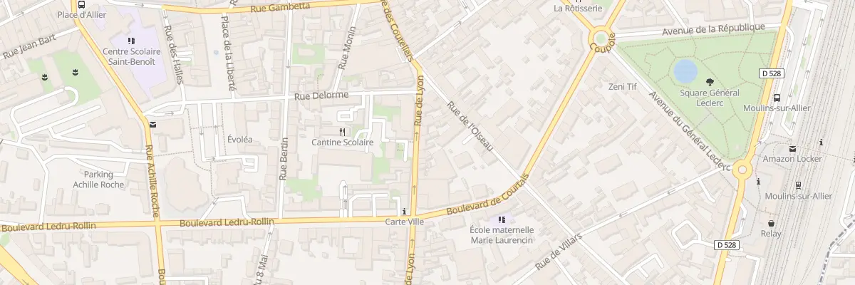 Plan du 14 Rue de Lyon à Moulins