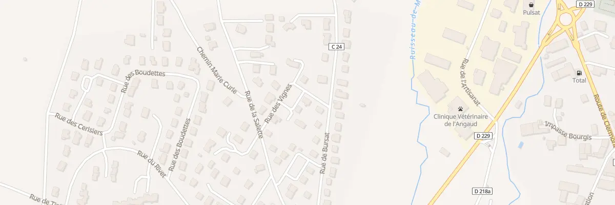 Plan du 1 Rue des Vignes à Billom