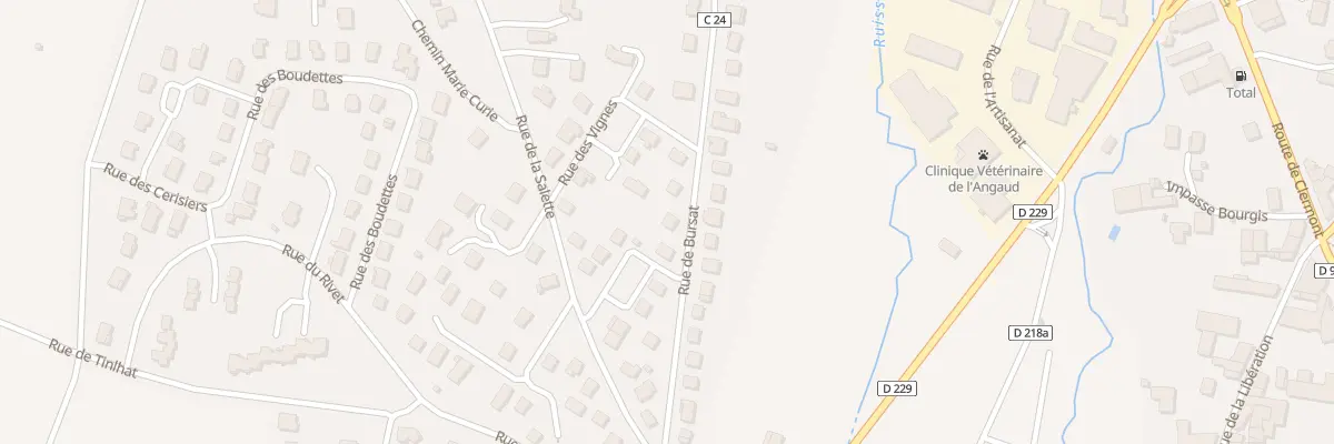 Plan du 11 Rue de Bursat à Billom