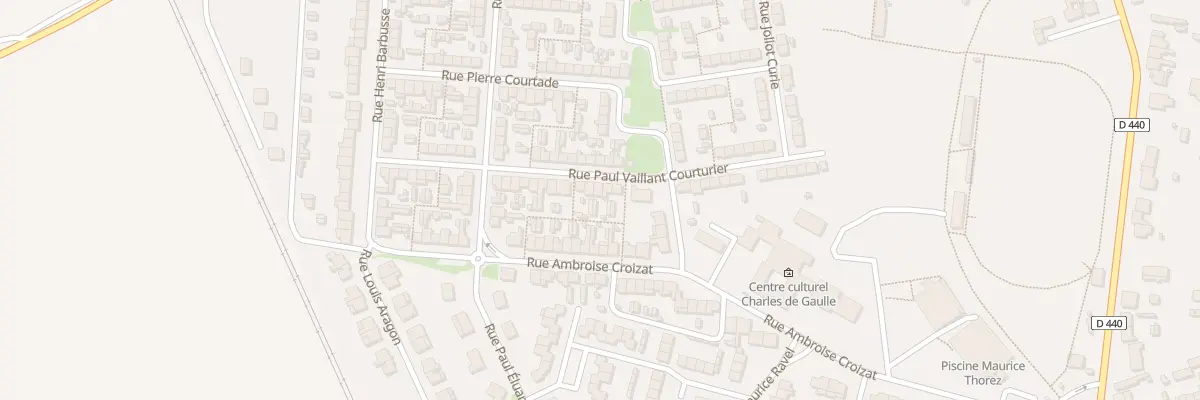 Plan du 33 Rue P Vaillant Couturier à Escaudain