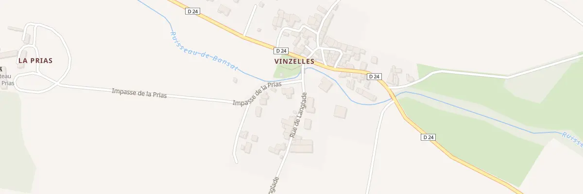 Plan du 1 Imp de la Prias Vinzelles à Bansat