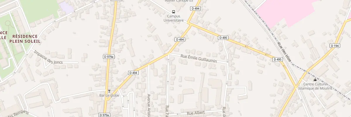 Plan du 1 Rue Emile Guillaumin à Moulins
