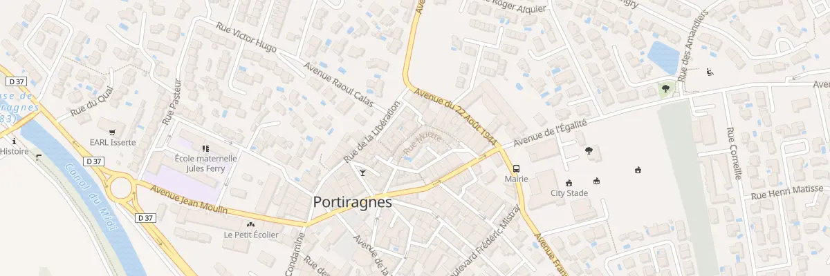 Plan du 7 Rue Muette à Portiragnes