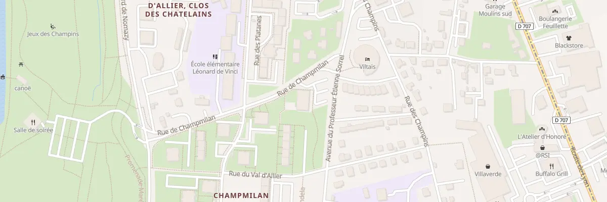 Plan du 13 Rue de Champmilan à Moulins