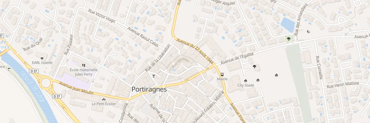 Plan du 6 Rue Muette à Portiragnes