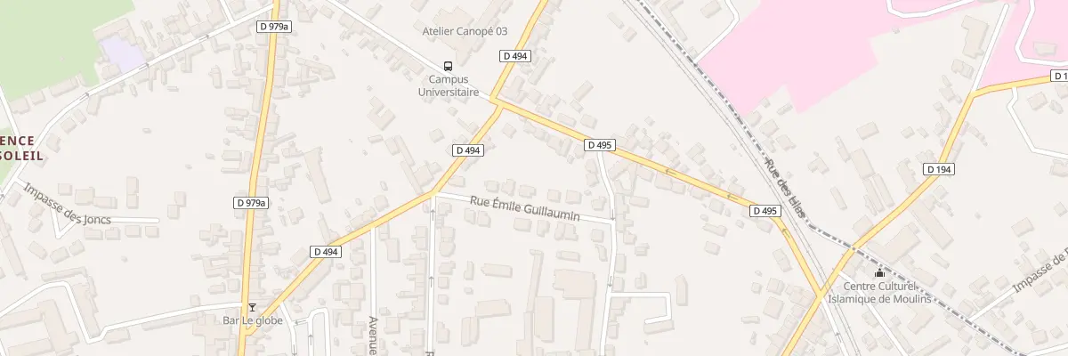 Plan du 8 Rue Emile Guillaumin à Moulins