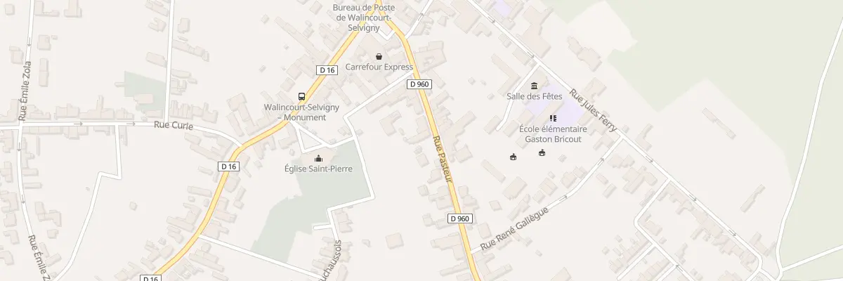 Plan du 20 Rue Pasteur à Walincourt-Selvigny