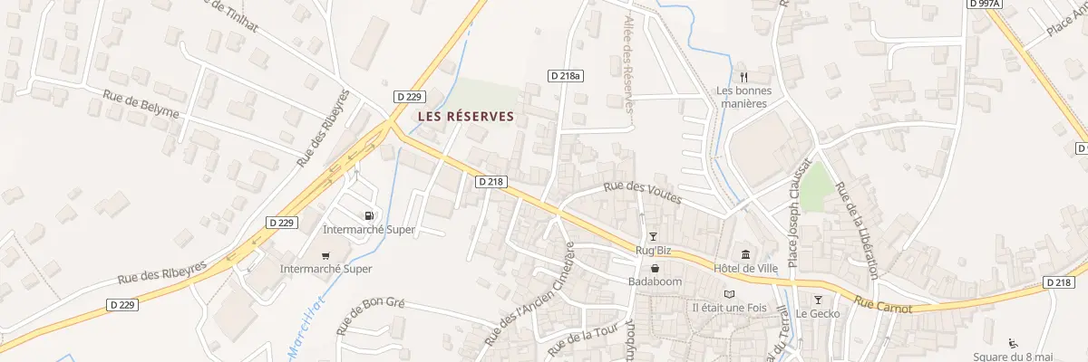 Plan du 1 Rue des Réserves à Billom