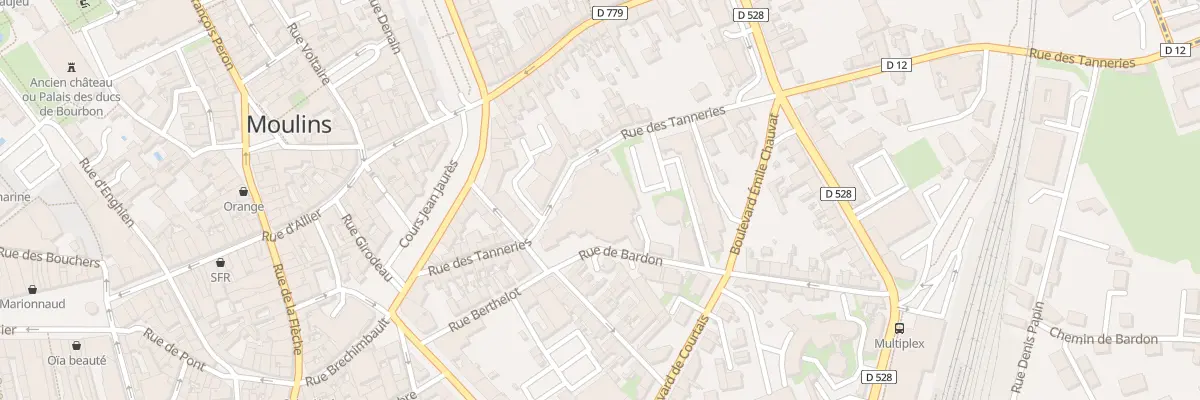 Plan du 6 Rue de Bardon à Moulins