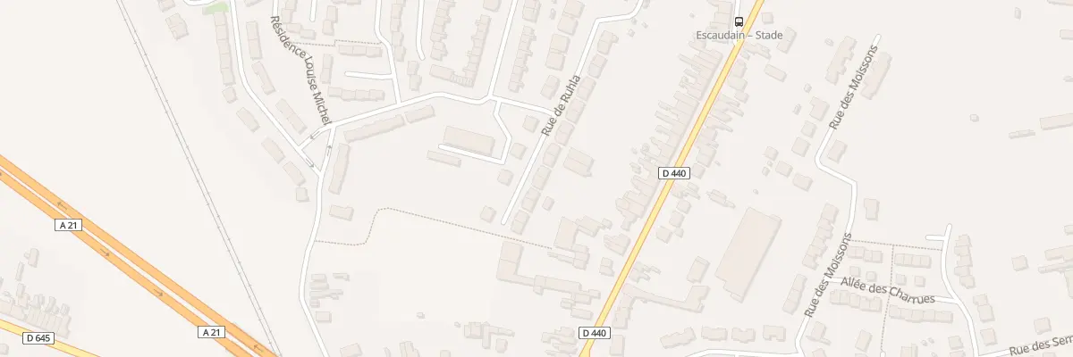 Plan du 27 Rue de Ruhla Ruhlaer Strasse à Escaudain