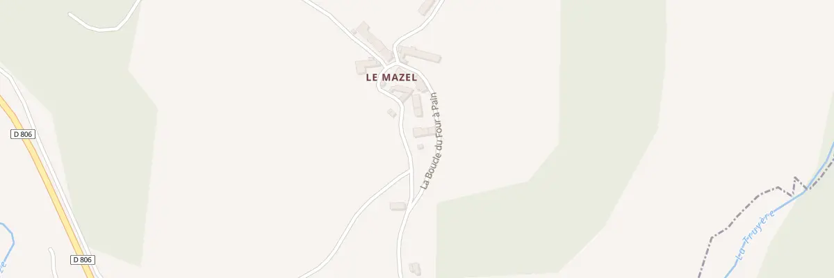 Plan du 5001 Le Mazel à Rimeize