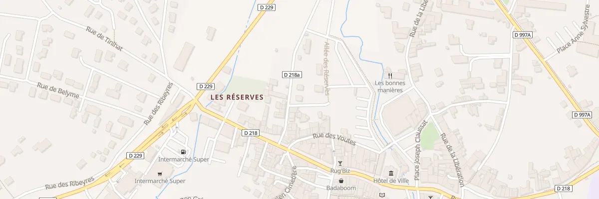 Plan du 9010 Rue des Réserves à Billom