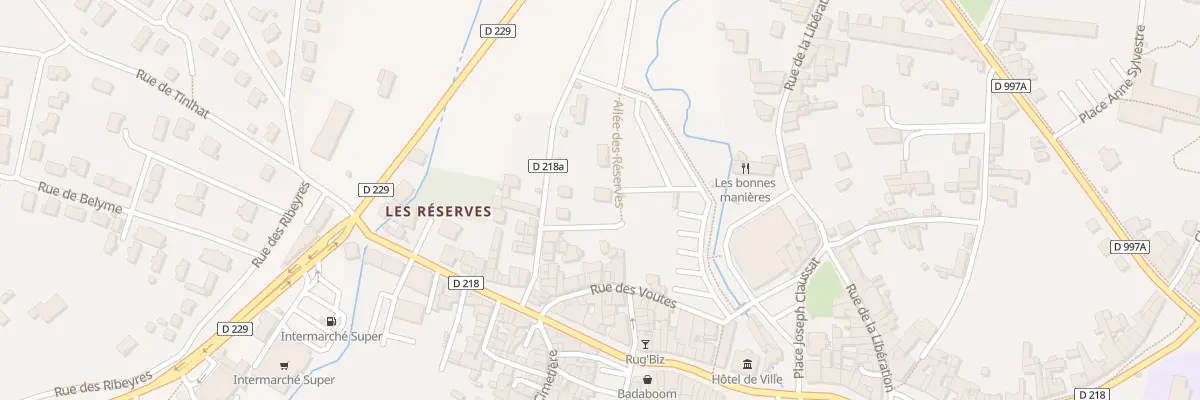 Plan du 9001 Rue des Réserves à Billom